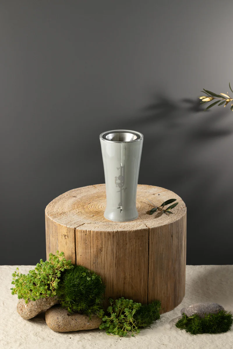 Incense Burner - Grey + Silver