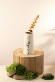Flower Vase - S - Beige + Gold