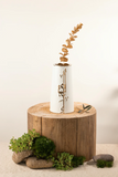 Flower Vase - S - Pearl White + Gold
