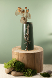 Flower Vase - L - Olive + Gold