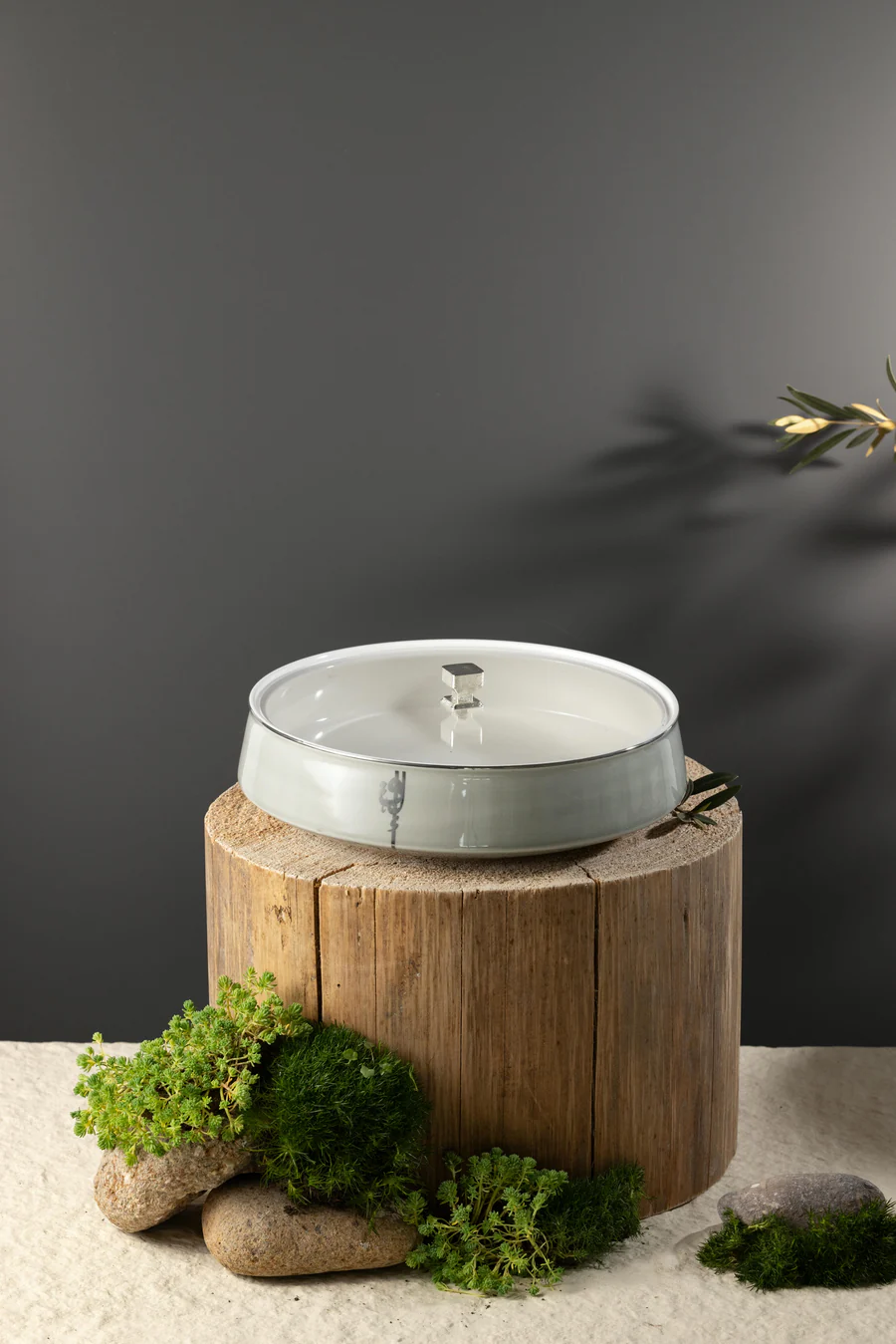 Large Date Bowl - Grey + Silver