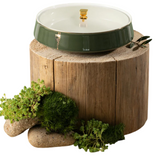 Large Date Bowl - Olive + Gold