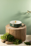 Medium Date Bowl - Olive + Gold