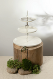 3 Layer Stand - Pearl White + Silver