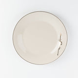 Dinner Set 18 Pcs - Beige + Gold