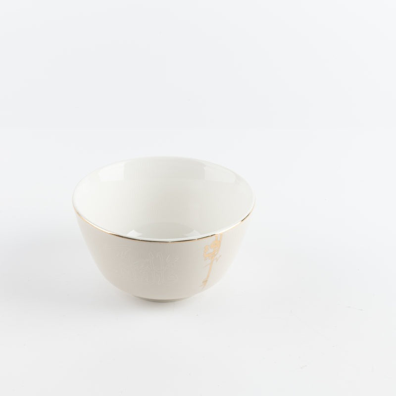 Dinner Set 18 Pcs - Beige + Gold