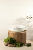 Porcelain Salad Bowl - Pearl White+Gold