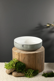 Porcelain Salad Bowl - Grey+Silve