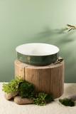 Porcelain Salad Bowl - Olive+Gold