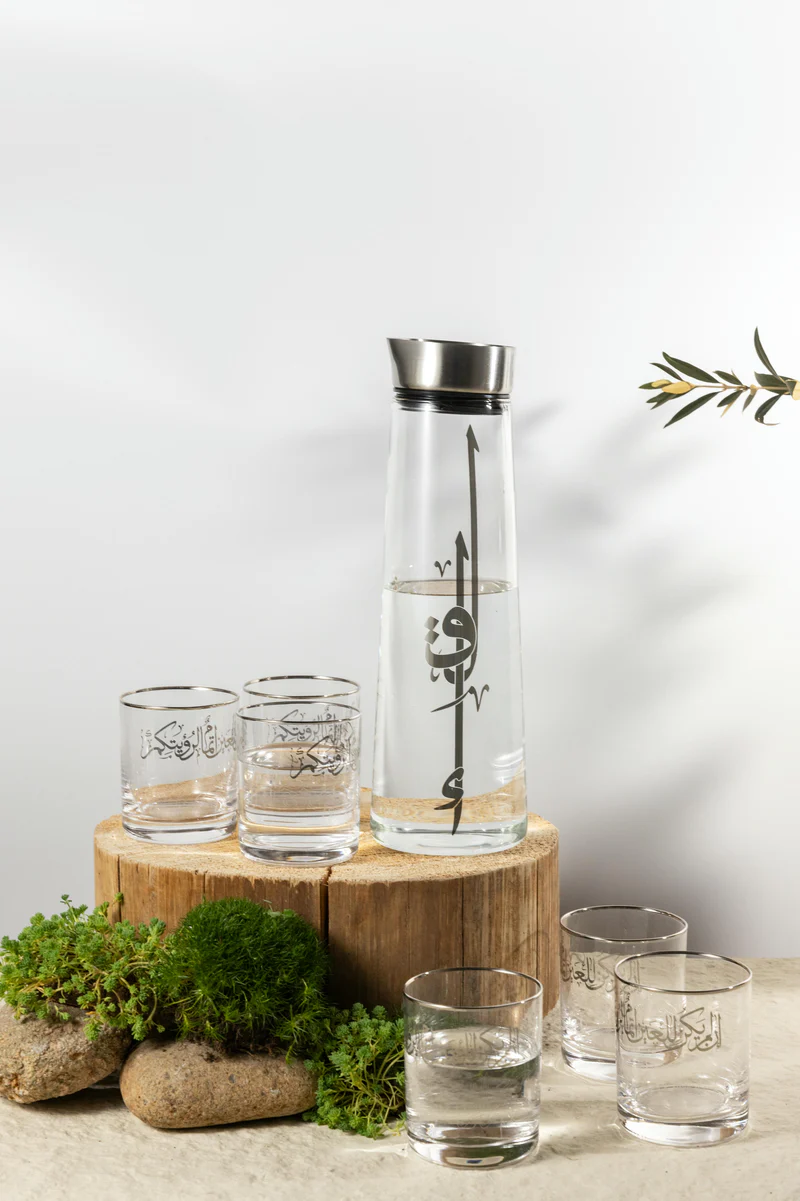 1 Bottle+6 Short Cup - Silver