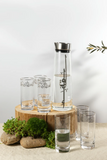 1 Bottle+6 Long Cup - Silver