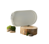 Iron Serving Tray 53x31 cm - Pearl White + Silver