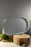 Iron Serving Tray - Grey + Silver