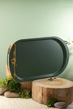 Iron Serving Tray - Olive + Gold
