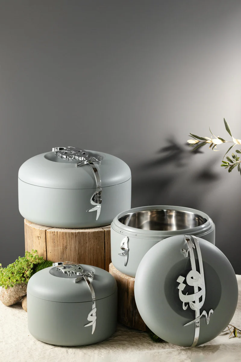 Food Warmer Set - Grey + Silver