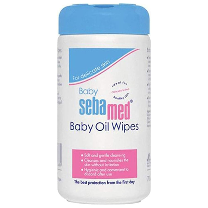 Sebamed Baby Oil Wipes 70Pc-White