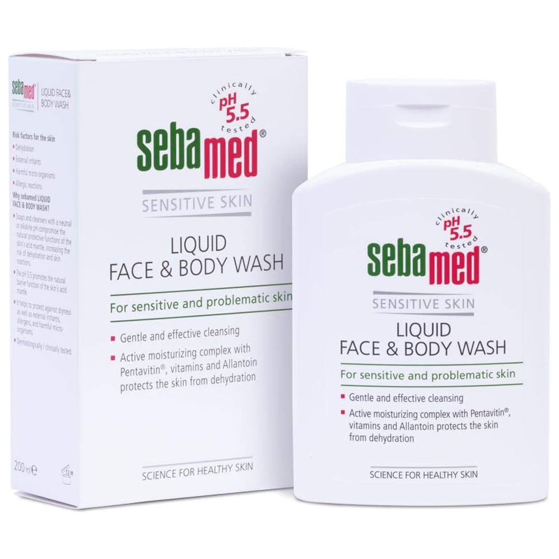 Sebamed Liquid Face & Body Wash 200Ml-Transparent