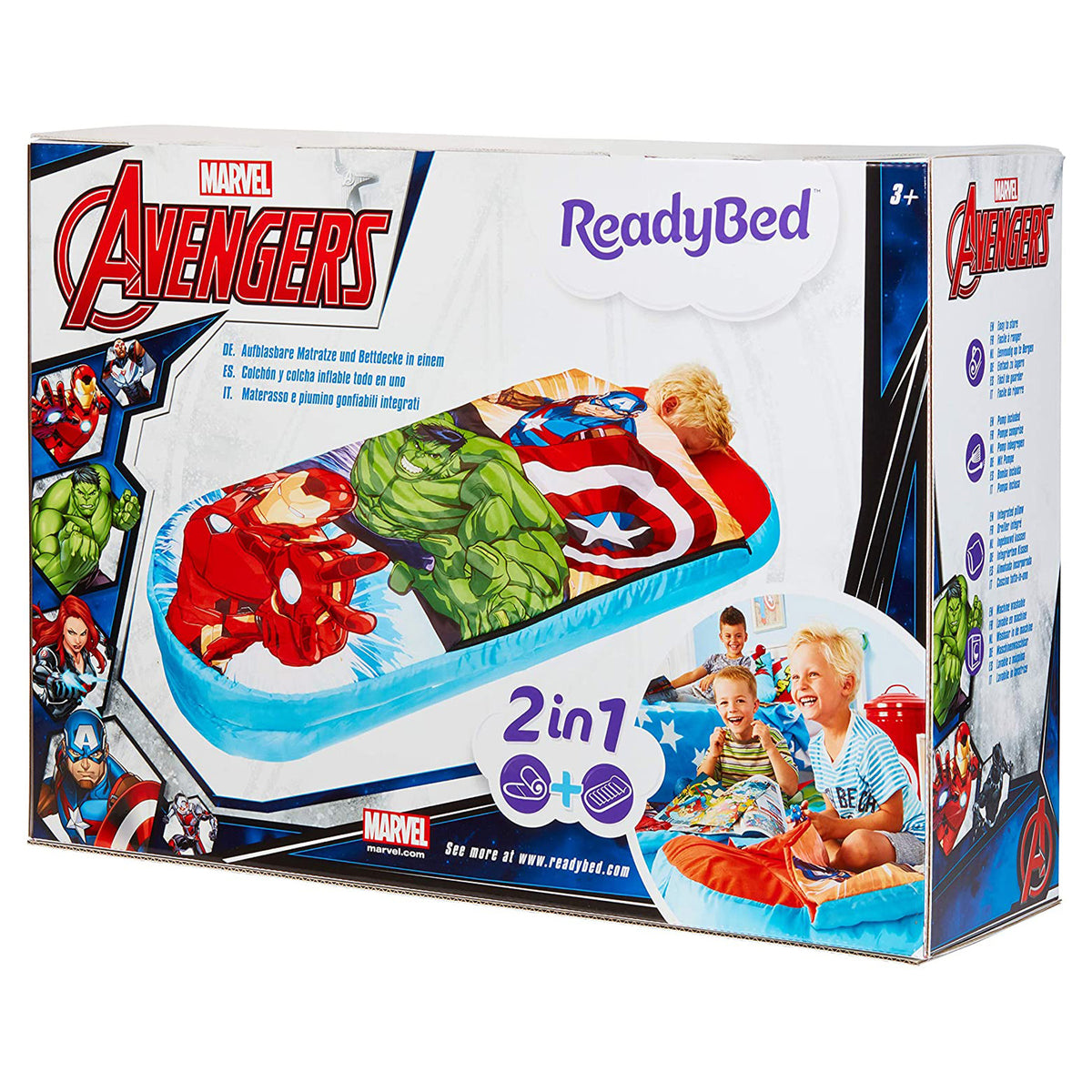 2 in 1 avenger sleeping bag & inflatable air bed
