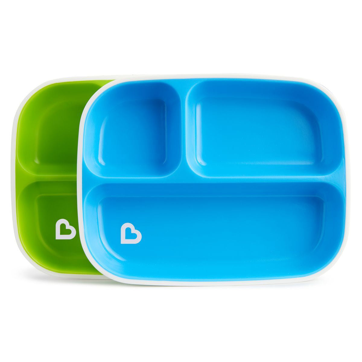 Divided plates set 2 Pcs, Green & Blue