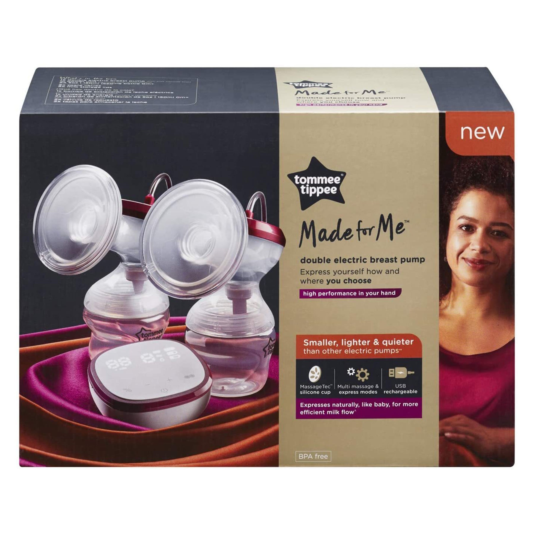 Double electric breast pump