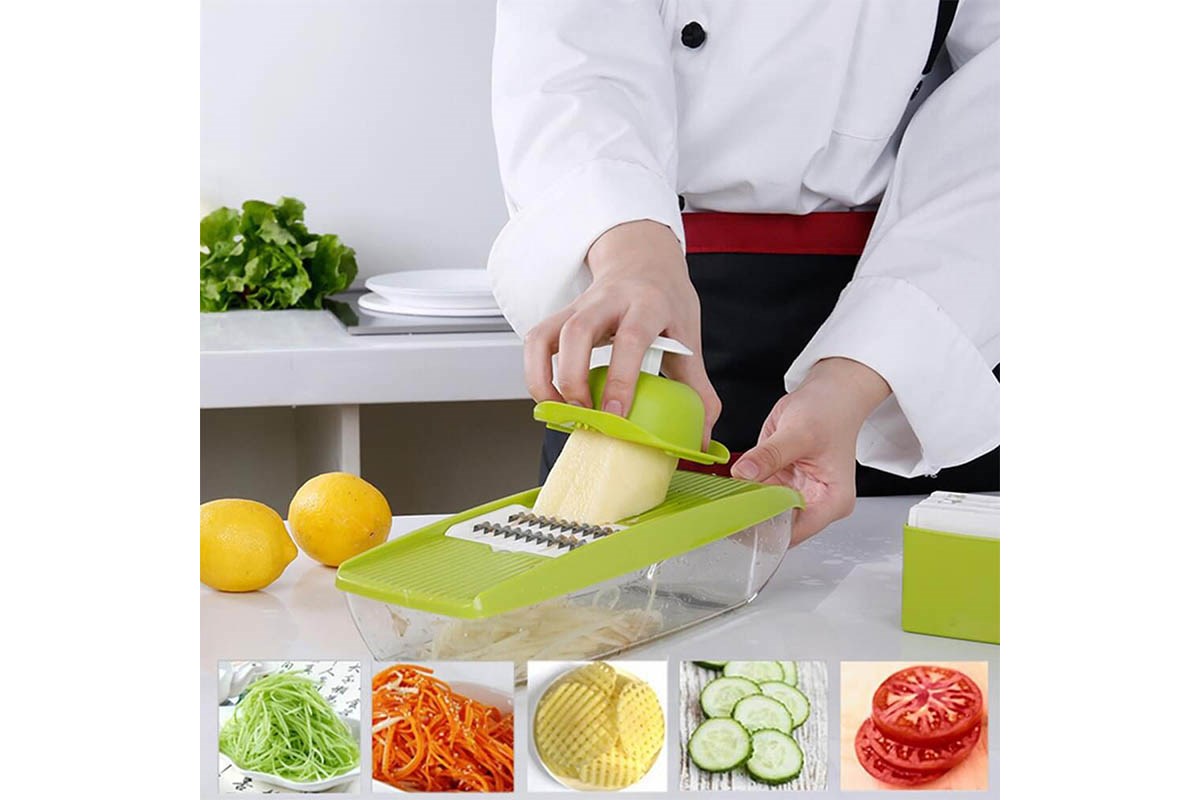 Grater with clips - Green