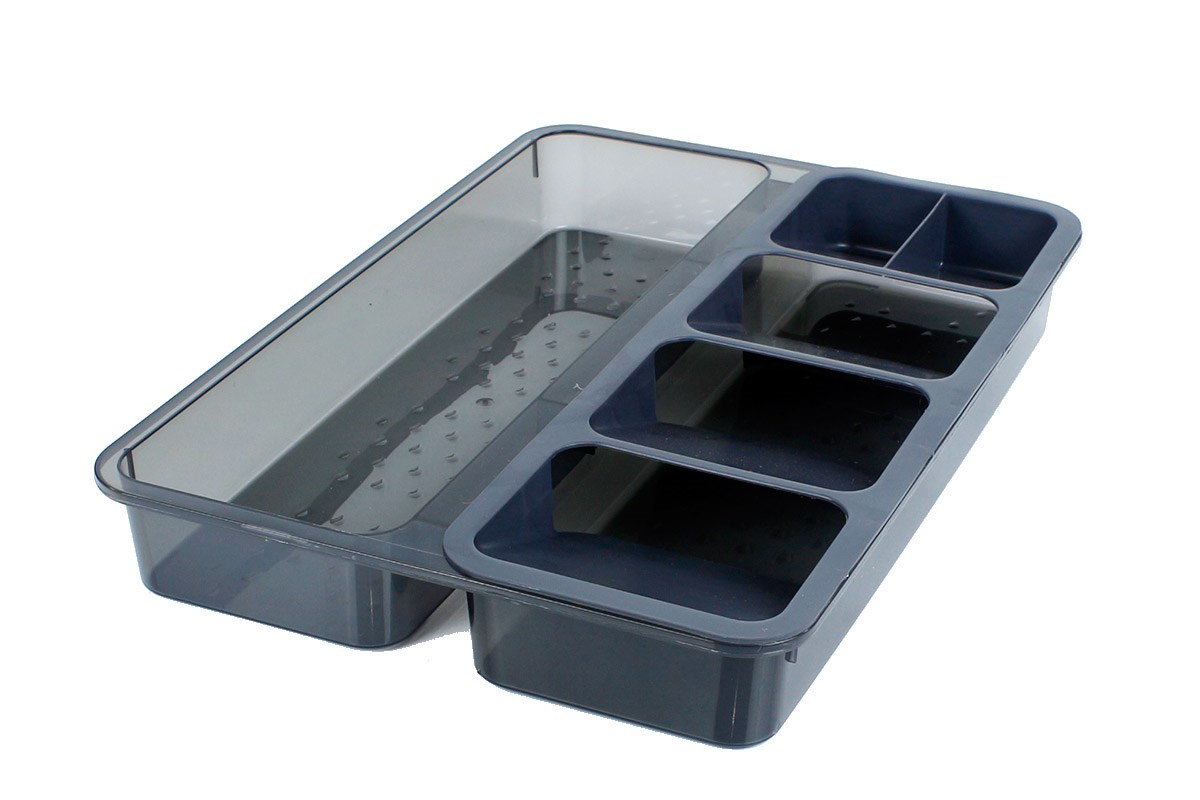 Smart Organizer 2 Line Cutlery- Grey Color