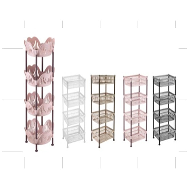 4Tier Plastic Storage Shelf Glover 39.5X39.5X82.5Cm-Multicolour