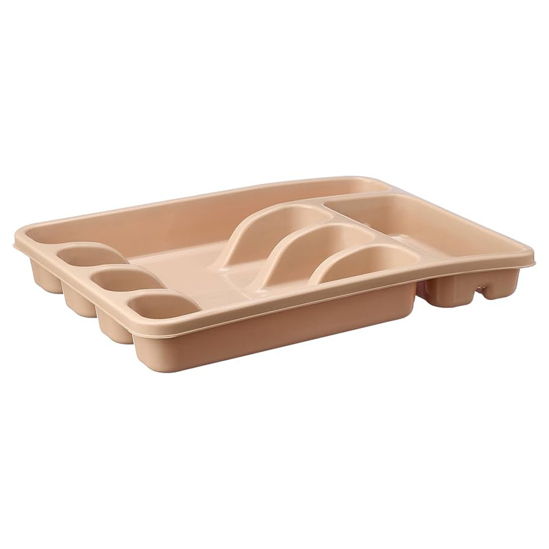 Plastic Cutlery Tray 33X25.5X4Cm -Biege