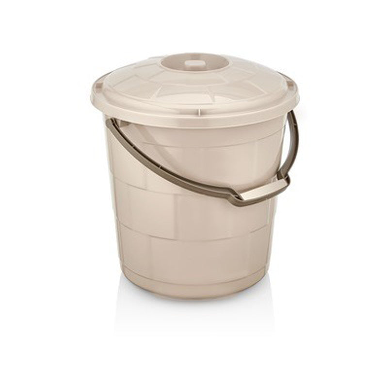 Plastic Storage Bucket 20Ltr-Tetris - Beige