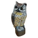 Owl Solar With Birght Eyes 19X18X40Cm - Black