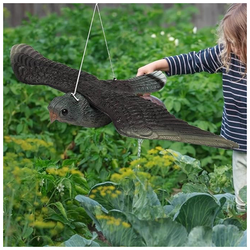 Flying Hawk Decoy Bird Deterrent 51X34X9Cm - Black