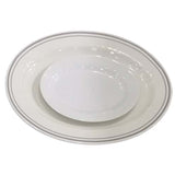 Gibson  White Ceramic Oval Plate 16Inch - White