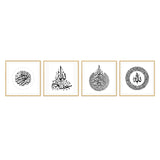 4pc frame set - Calligraphy design