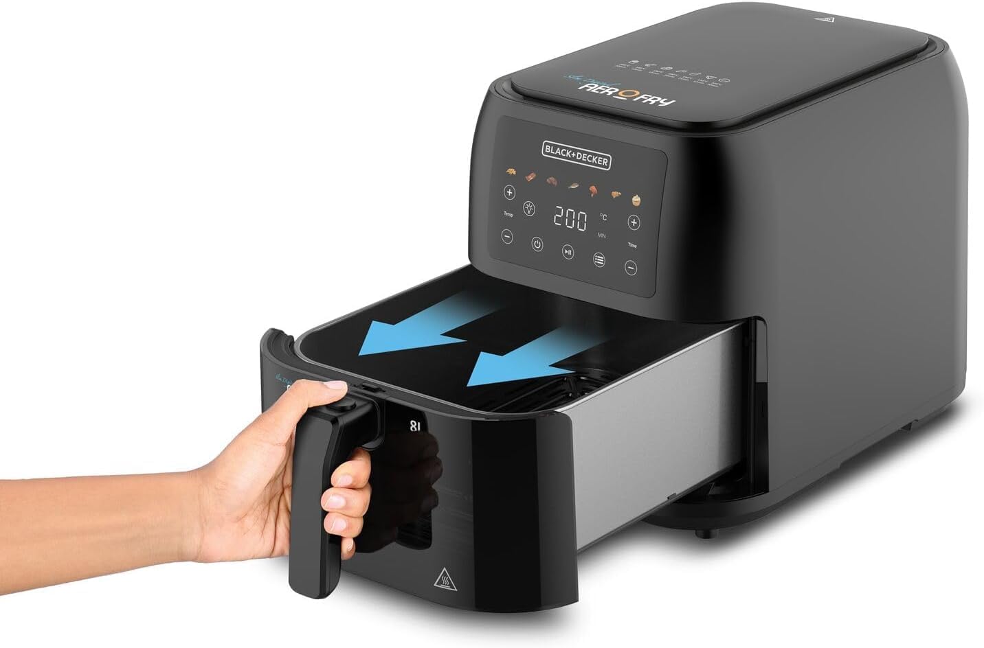 Slim and Sleek Digital Air Fryer, 1700W, 8L