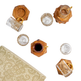 Istikanah Cup Set With Wooden Saucer 18 Pcs - Clear