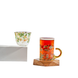 Istikanah Cup Set With Wooden Saucer 18 Pcs - Clear