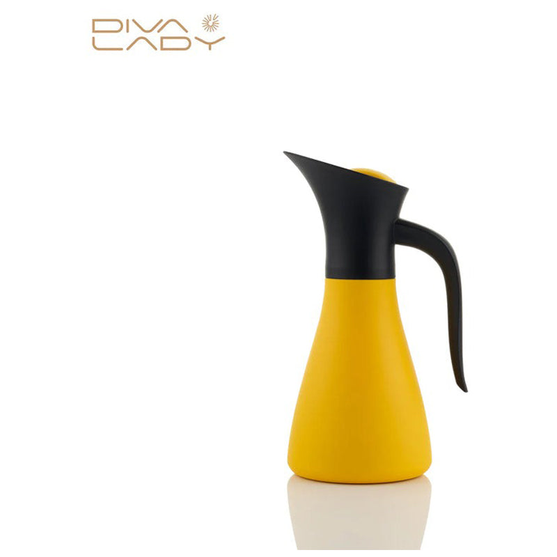 Diva Lady Ghazala 600Ml Water Bottle - Yellow - Black