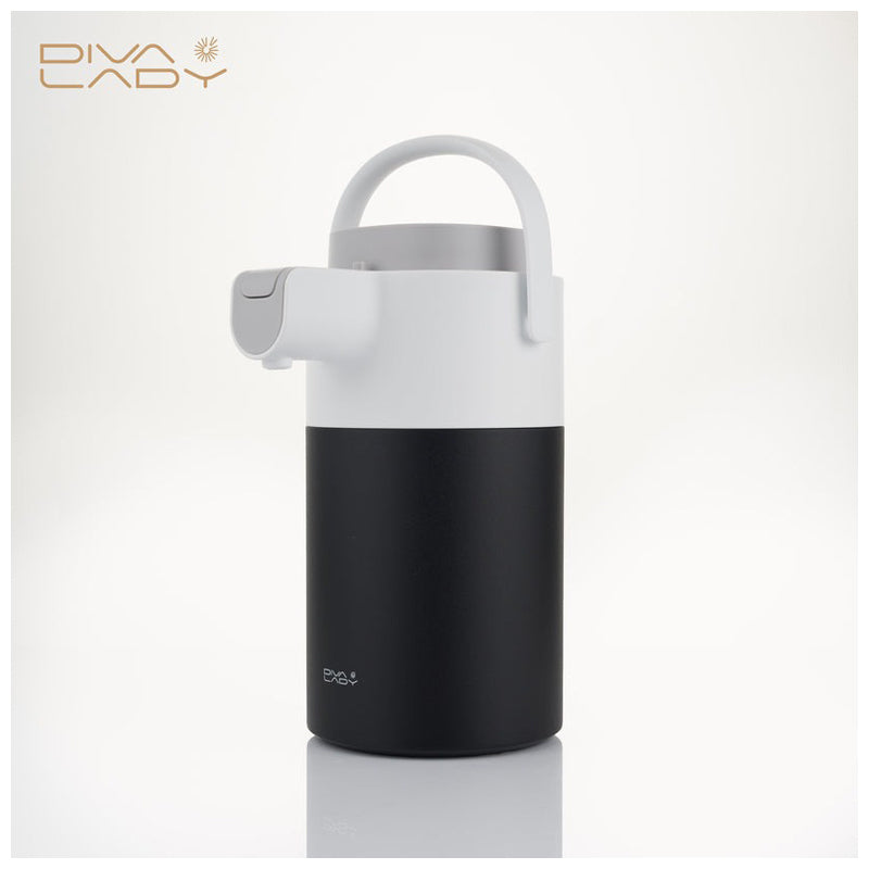 Pressure Flask 3L- White & Black
