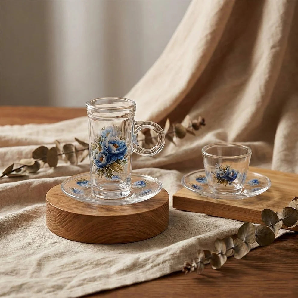Diva Lady Tea &Coffee Set 18 Pcs-Blue
