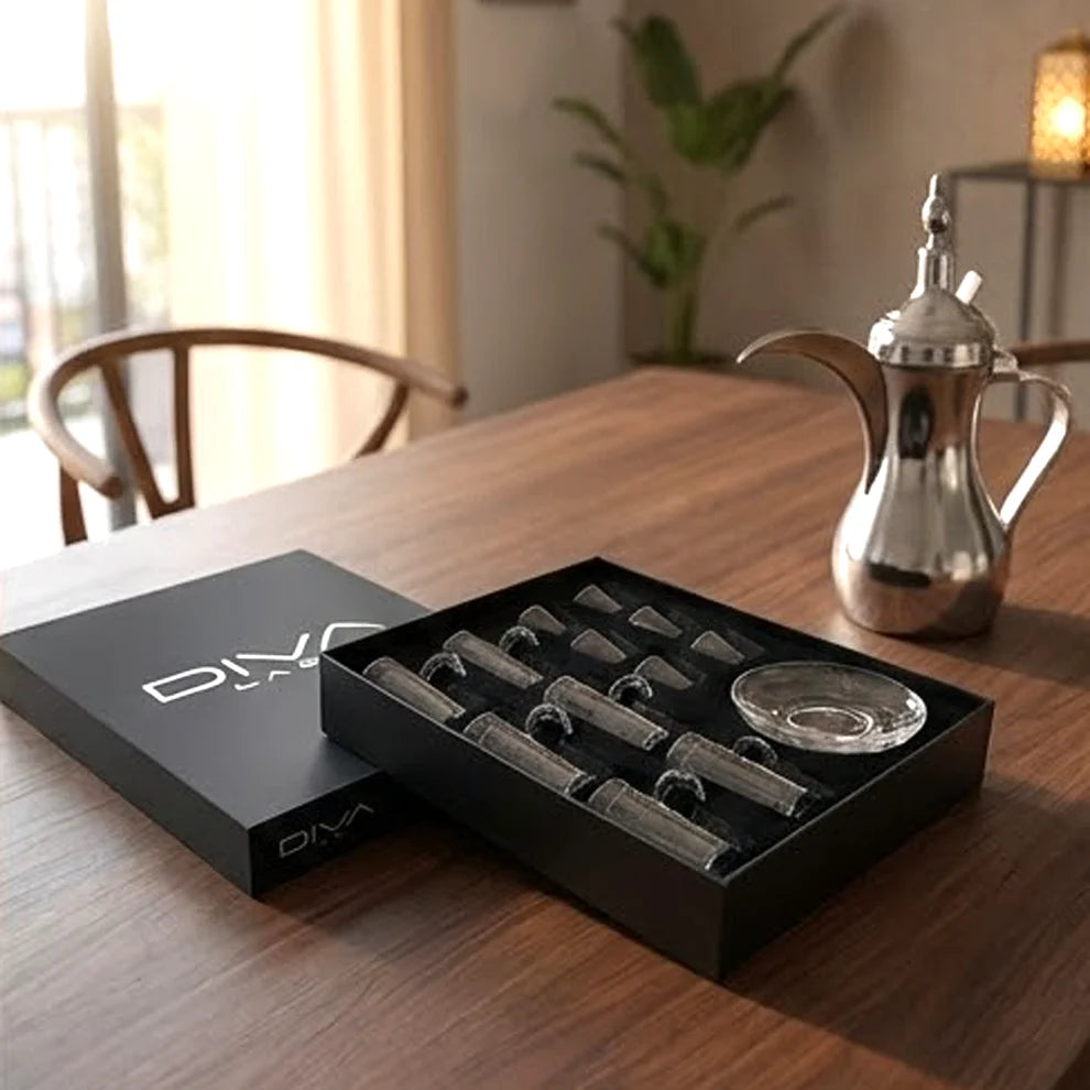 Diva Lady Tea &Coffee Set 18 Pcs-Black