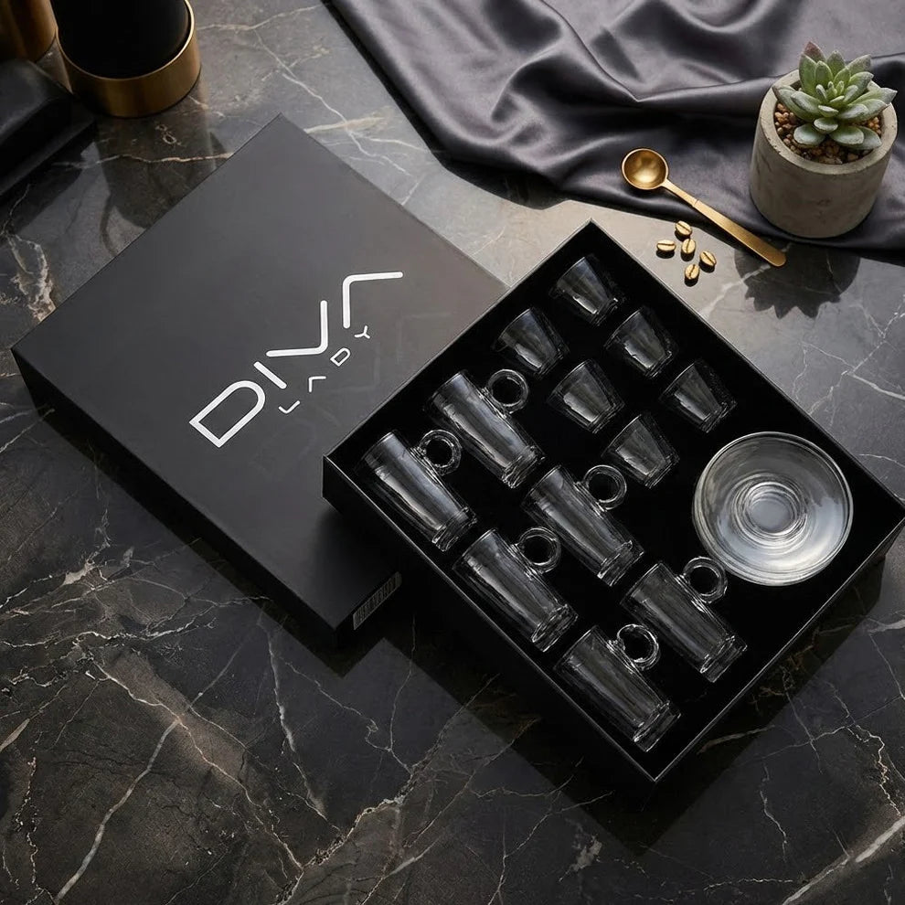 Diva Lady Tea &Coffee Set 18 Pcs-Black