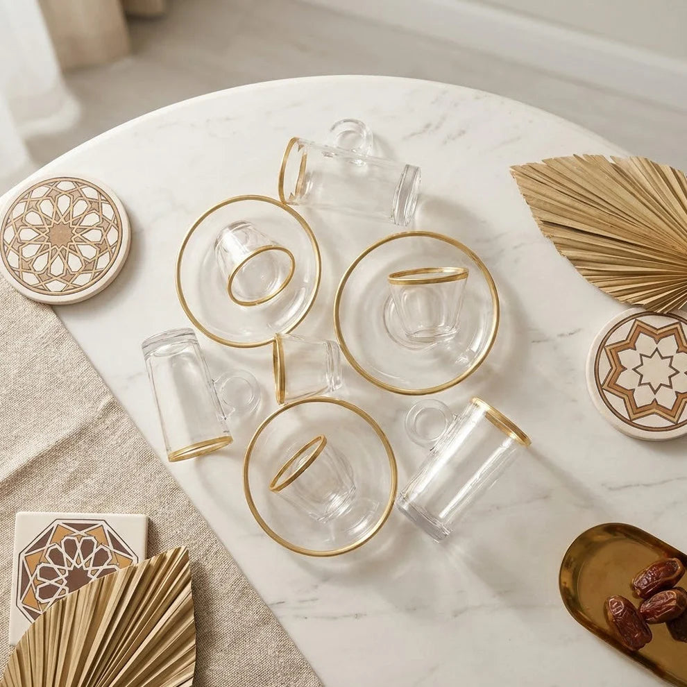 Diva Lady Tea &Coffee Set 18 Pcs-Gold