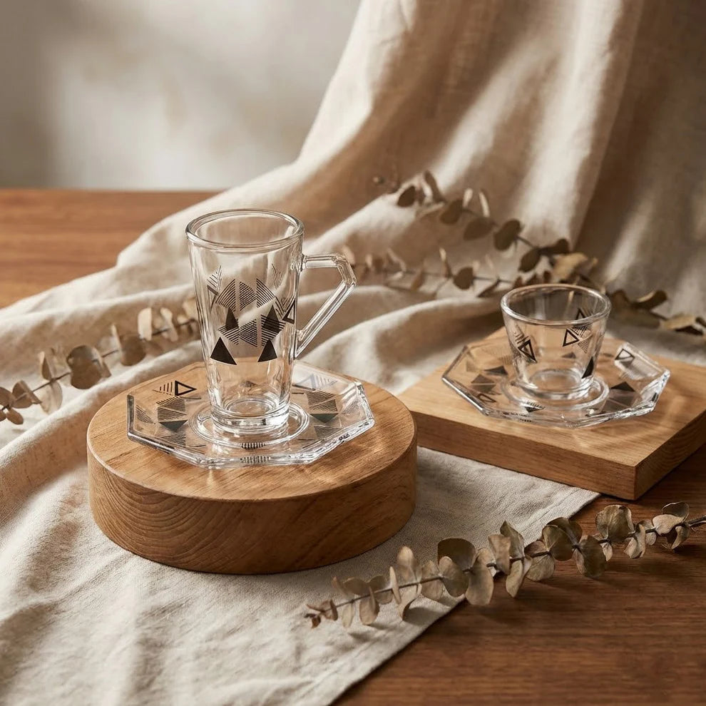 Diva Lady Tea &Coffee Set 18 Pcs-Black