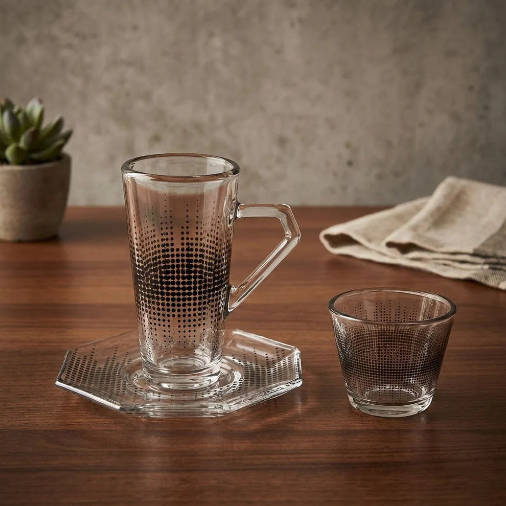 Diva Lady Tea &Coffee Set 18 Pcs-Clear