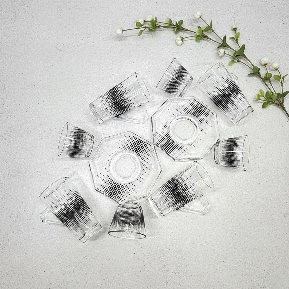 Diva Lady Tea &Coffee Set 18 Pcs-Clear