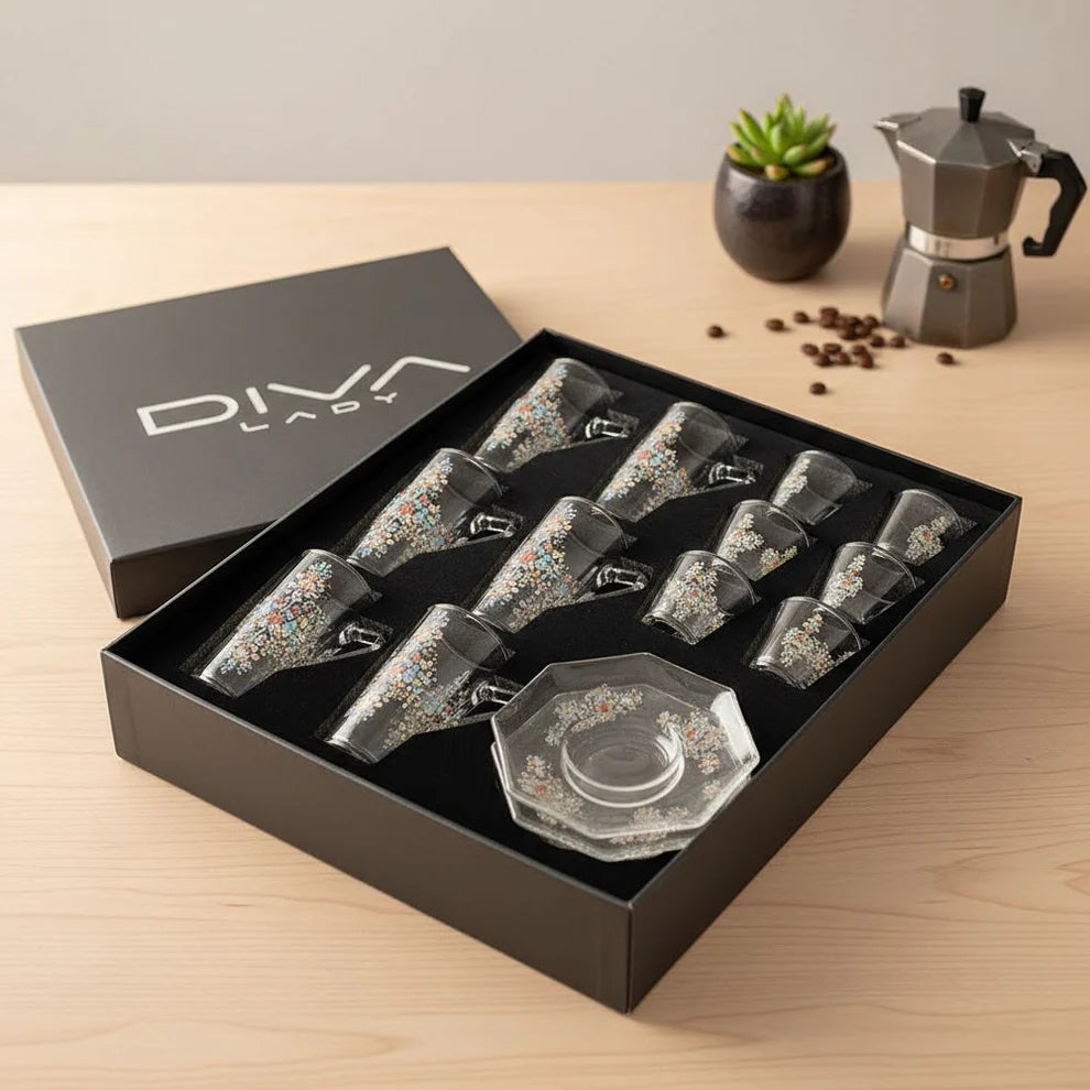 Diva Lady Tea &Coffee Set 18 Pcs-Multicolor