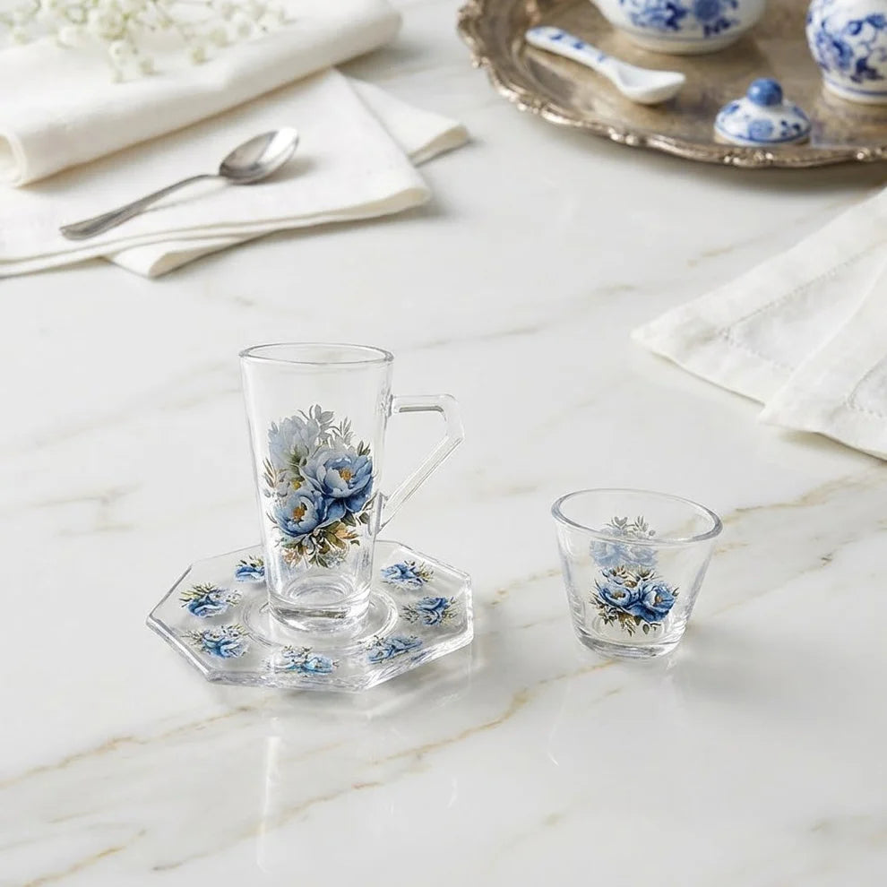 Diva Lady Tea &Coffee Set 18 Pcs-Blue