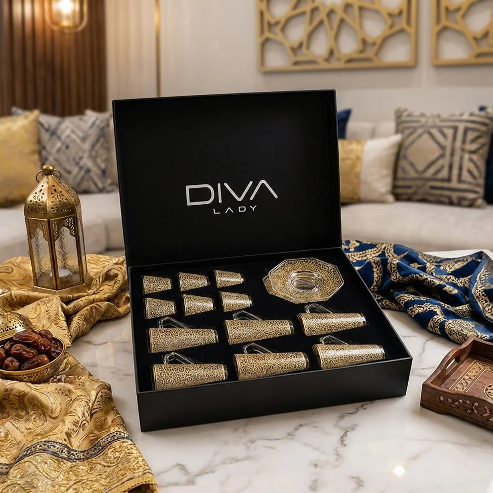 Diva Lady Tea &Coffee Set 18 Pcs-Gold