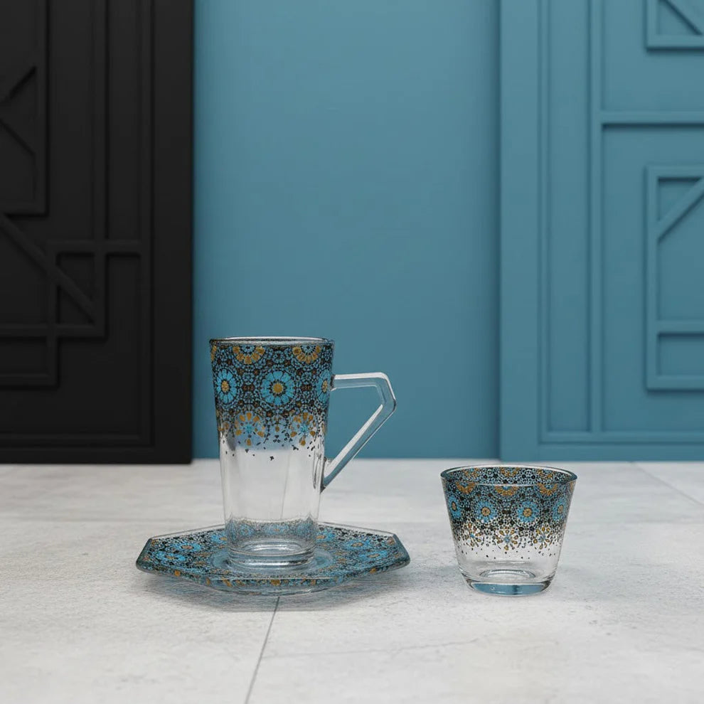 Diva Lady Tea &Coffee Set 18 Pcs-Blue
