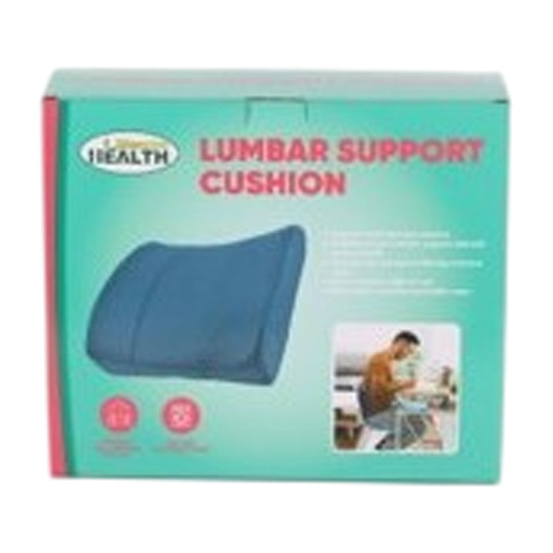 Ergonomic Memory Foam Lumbar Support Cushion 36X31X12Cm - Blue